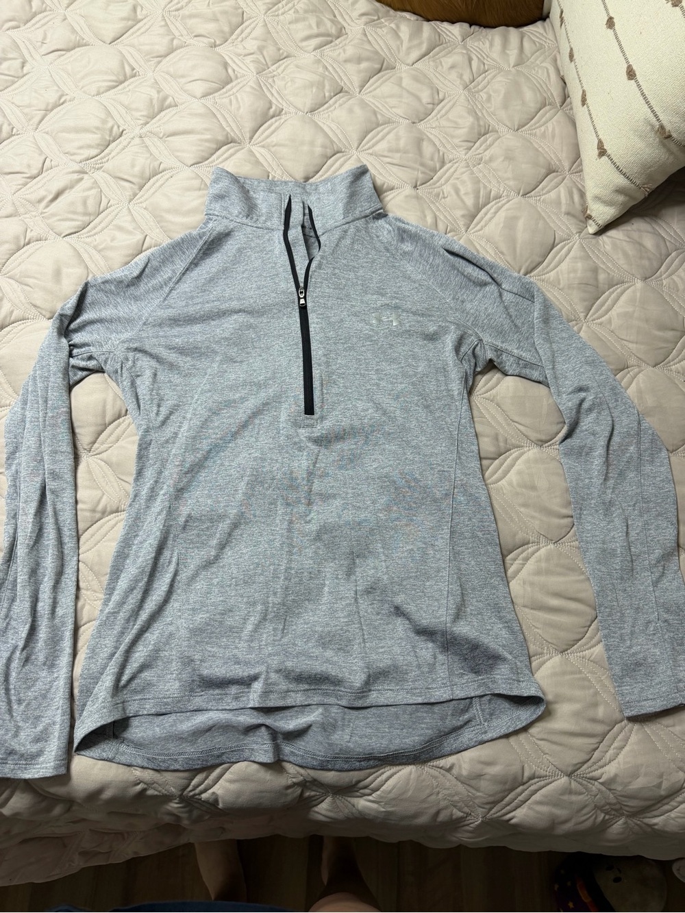 Under Armour Gray Long Sleeve Half-Zip Top